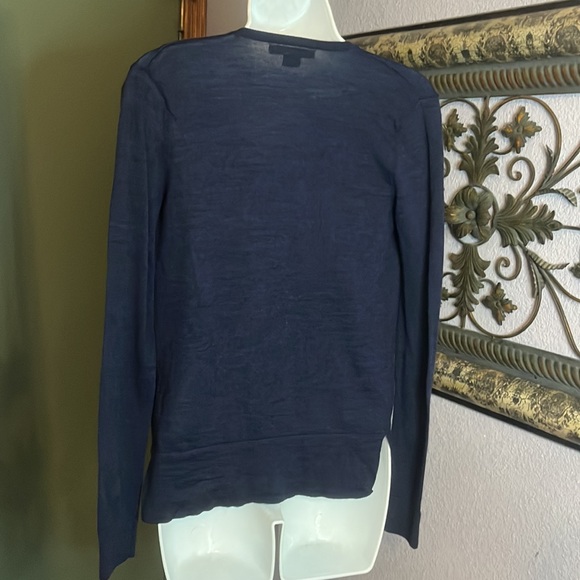 Armani Exchange wool blue knit blend button down sweater Sz XXS - Picture 6 of 9